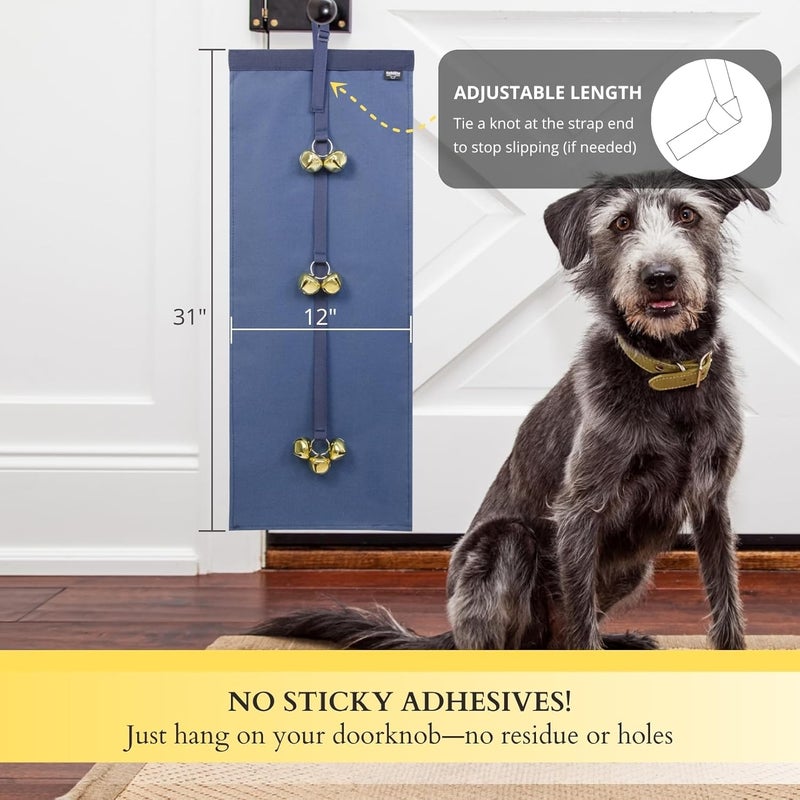 HeNdShe Anti-Scratch Dog Door Bell - Adjustable Puppy Potty Training Bells, Hanging Doorbell to Protect Doors & Trim - Image 4